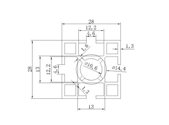 28*28mm square profiles, aliminum display rack,upright post for exhibits racks