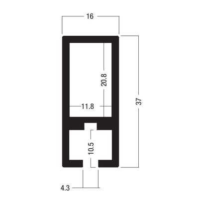 Z310 37*16MM Beam Extrusion,Aluminum 1 way system,Aluminum equipmen suit for tension lock
