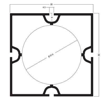 M1034  Plastic Cap for 80*80MM Maxima System,  exhibition equipment Chinese supllier