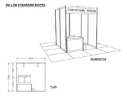 2x2M System Booth, Chinese Modular Aluminum Exhibition Booth Supplier, Exhibition Stand Factory In China