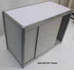 Lockable Information Counter on exhibition system booth,Octagonal Prism Desk lockable with sliding door