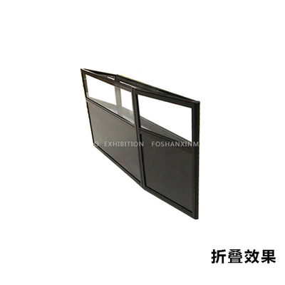 Hot sales folding aluminium alloy tempered glass jewelry display stand,Jewelry Display Showcases