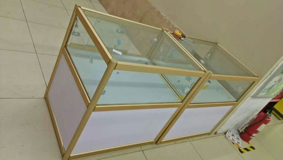 1000mm(W) Glass Display Cabinet with storage, Aluminum Double Door Glass Display Cabinet with storage Top showcase