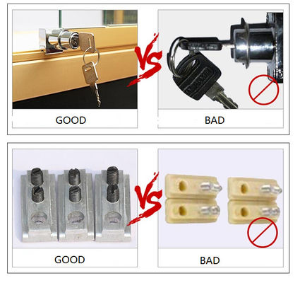 H Lock, Special Lock for Aluminum Showcases Sliding Door, Metal Lock