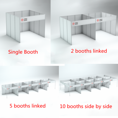 Aluminum Modular Exhibition Booth For Tradeshow And Expo,3X3m Or Customized