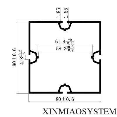 Easy To Install Xinmiao New 8-Groove SEG Tension Fabric Aluminum Square Pillar Compatible Octanorm Maxima System Reusable Modular Trade Fair Booth Frame Profile