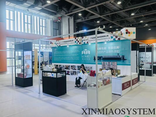 Xinmiao New 8-Slot SEG Fabric Square Aluminum Pillar 80mm Compatible With Octanorm & Maxima System Easy Quick Assembly Trade Show Exhibition Booth Modular Aluminum Profile