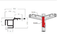 M1322 Adaption Profile of 40-80-100MM Maxima system,Tension fabric extrusion
