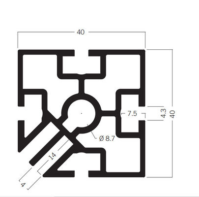 M1322 Adaption Profile of 40-80-100MM Maxima system,Tension fabric extrusion