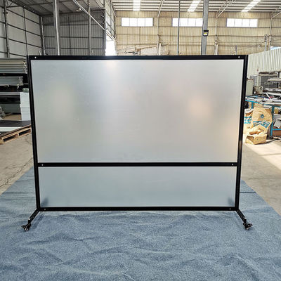 Freestanding Balck/Silver Color Room Divider Screen Sneeze Protection  Front Desk Clear Partitions Screens