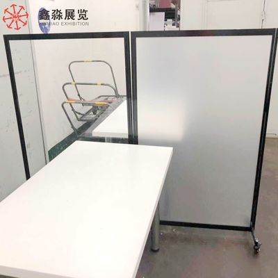 Aluminum Frame Acrylic Partition Screen Mobile Restaurant Clear Polycarbonate Room Divider