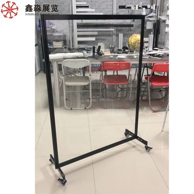 Aluminum Frame Acrylic Partition Screen Mobile Restaurant Clear Polycarbonate Room Divider