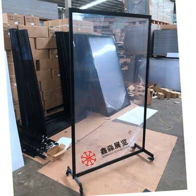 Aluminum Frame Acrylic Partition Screen Mobile Restaurant Clear Polycarbonate Room Divider