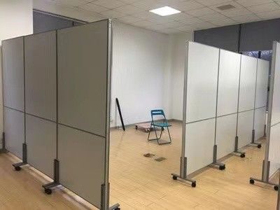 Metal Holder Feet Aluminum Alloy Room Divider Privacy Screens Divider Partition Movable Wheel for Hotel