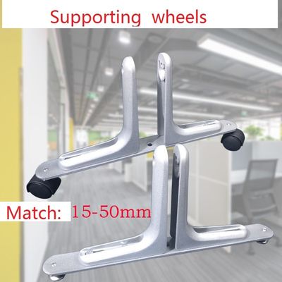 Metal Holder Feet Aluminum Alloy Room Divider Privacy Screens Divider Partition Movable Wheel for Hotel