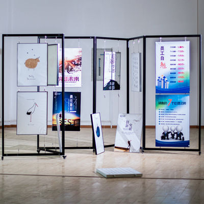 Kiosk & Screen Style Display Stands | Floor Displays with Cable Systems for displaying graphic panels, posters, artwork,