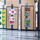 Kiosk & Screen Style Display Stands | Floor Displays with Cable Systems for displaying graphic panels, posters, artwork,