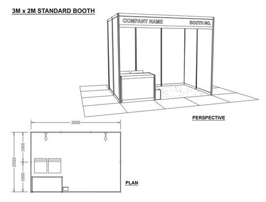 3x2M Exhibition System Stand, China 3*2 Trade Show System Banner Stand Booth System Photos and Pictures