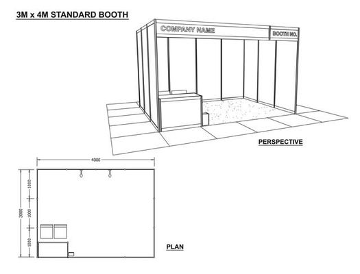 Export to Myanmar Exhibition Booth Supplier In China,  Chinese 3X3X2.5m Octanorm system exhibition event booth supplier