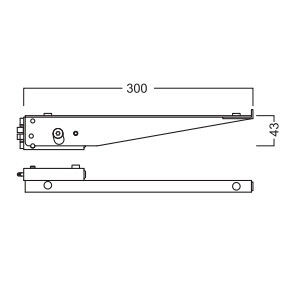 Shelf  Bracket on 3x3M Aluminum System Booth on Tradeshow Fair, 30cm Bracket of R8 system