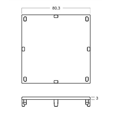 Plastic End Cap of of 80MM Maxima Square Profile,Octanorm Similar products for exhibition booth