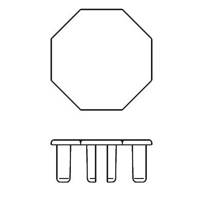 S132 Plastic End Cap of 8 way extrusion,Octanorm Similar Drawing  Connector Bar for Exhibition Booth