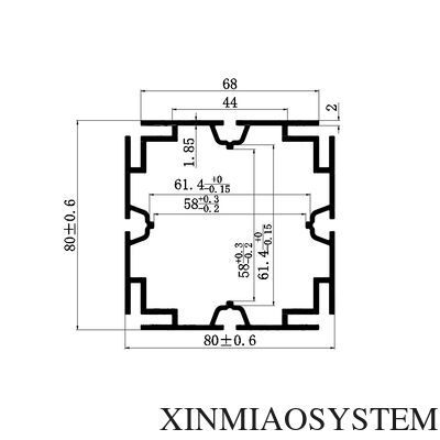 Easy To Install Xinmiao New 8-Groove SEG Tension Fabric Aluminum Square Pillar Compatible Octanorm Maxima System Reusable Modular Trade Fair Booth Frame Profile