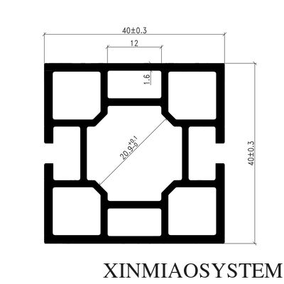 40mm SEG Fabric Square Pillar、8-slot Aluminum Exhibition Extrusion,Maxima System Aluminum Column、Easy Assembly Trade Show Aluminum Profile、SEG Tension Fabric Booth Frame