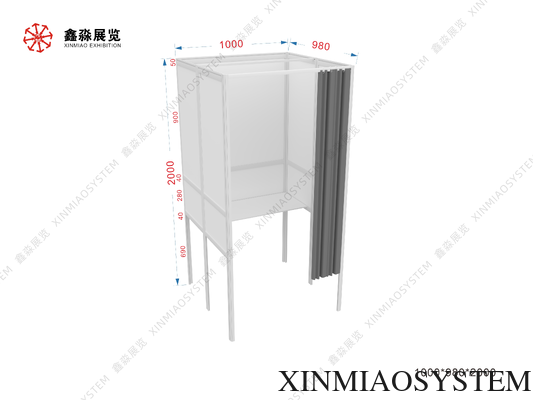 Custom Size Free Design Aluminum Profile Voting Booth Easy Assemble Collapsible Election Polling Booth With Inner Table