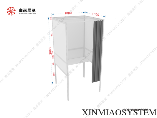 Custom Size Foldable Portable Changing Room Modular Aluminum Profile Fitting Room Movable Dressing Booth For Retail Shop Outdoor Event