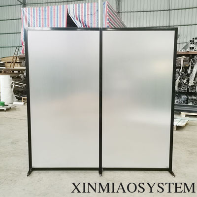 Office Aluminum Clear Acrylic Moving Partition Wall Room Dividers Partitions Screen