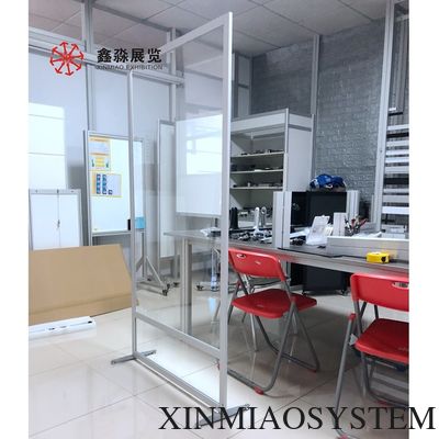 Office Aluminum Clear Acrylic Moving Partition Wall Room Dividers Partitions Screen