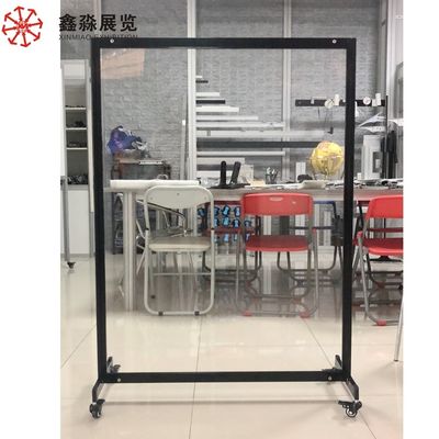 Aluminum Frame Acrylic Partition Screen Mobile Restaurant Clear Polycarbonate Room Divider