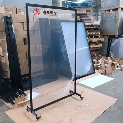 Aluminum Frame Acrylic Partition Screen Mobile Restaurant Clear Polycarbonate Room Divider