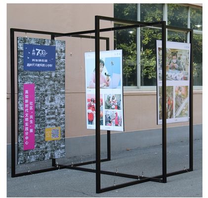 Kiosk & Screen Style Display Stands | Floor Displays with Cable Systems for displaying graphic panels, posters, artwork,